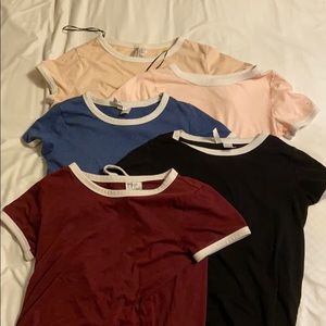 PACK OF 5 HM RINGER TEES